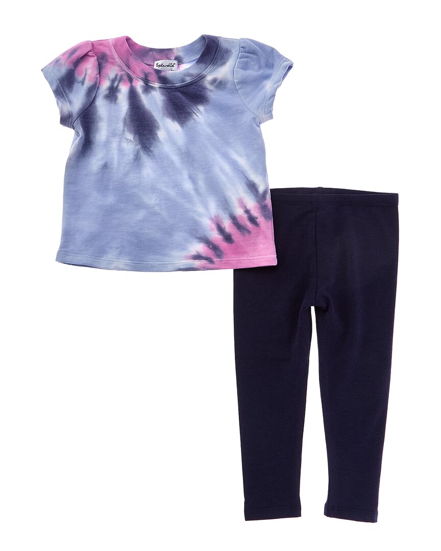 

Великолепный комплект из двух предметов: топа и леггинсов с цветочным принтом тай-дай Splendid, фиолетовый