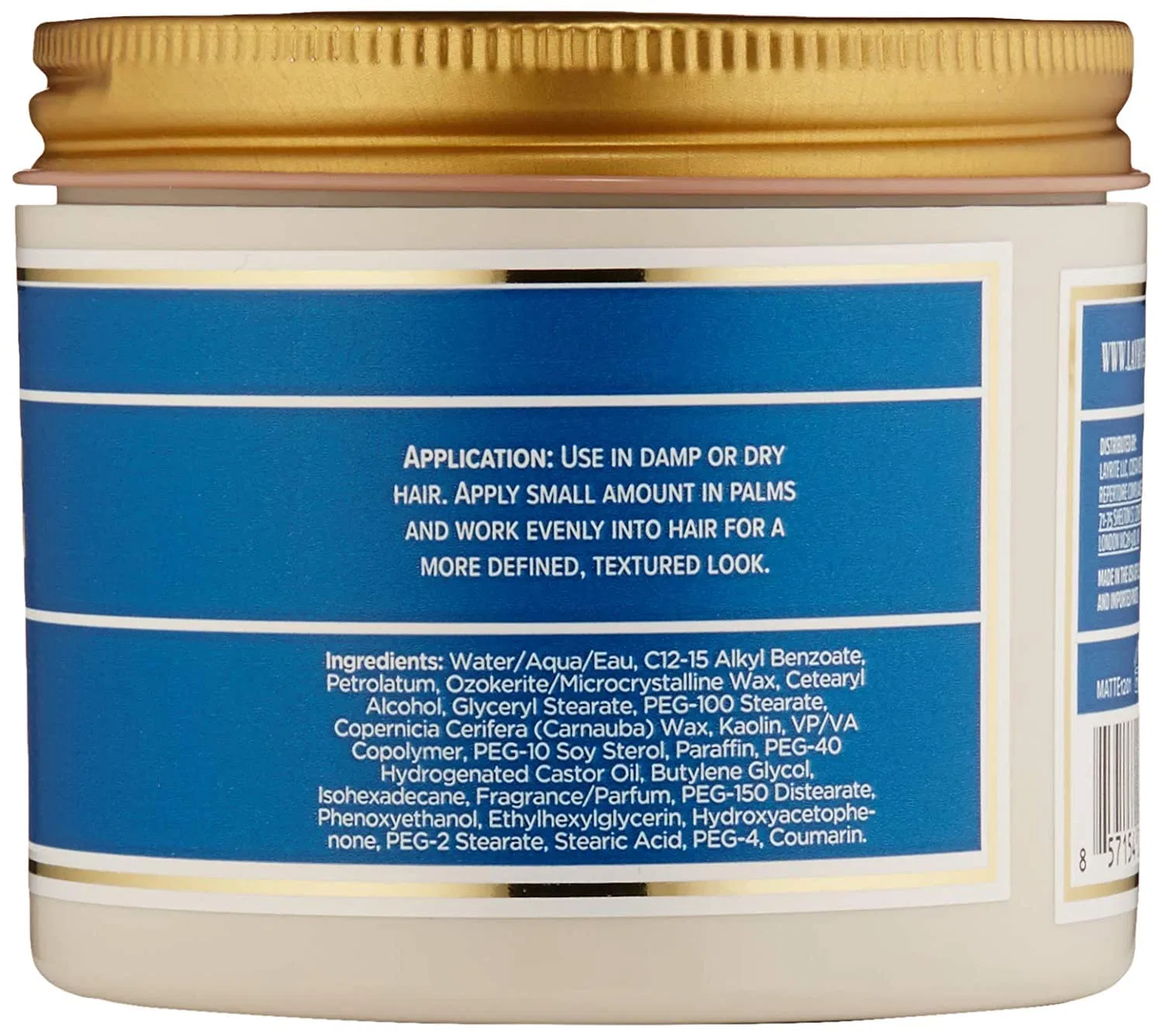 Матовая помада для волос Layrite Matte Natural Cream Hair Pomade 297 г Layrite — фото 4