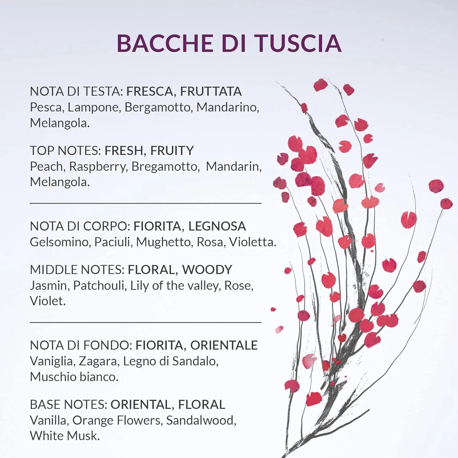 Гель для душа Muscia Berries 250 мл от Erbario Toscano Erbario Toscano — фото 2