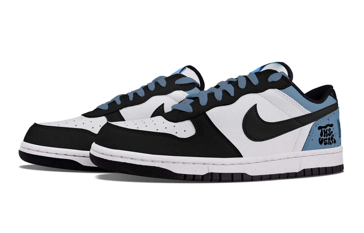 Кроссовки кожаные Nike Big Street Blues синие — фото 4