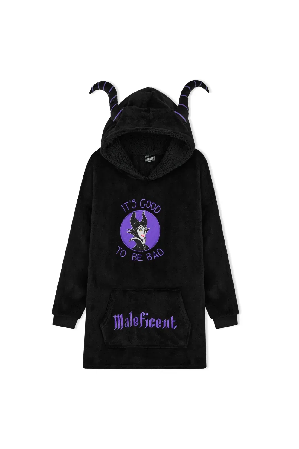 Пончо детское с капюшоном Disney Maleficent, черный