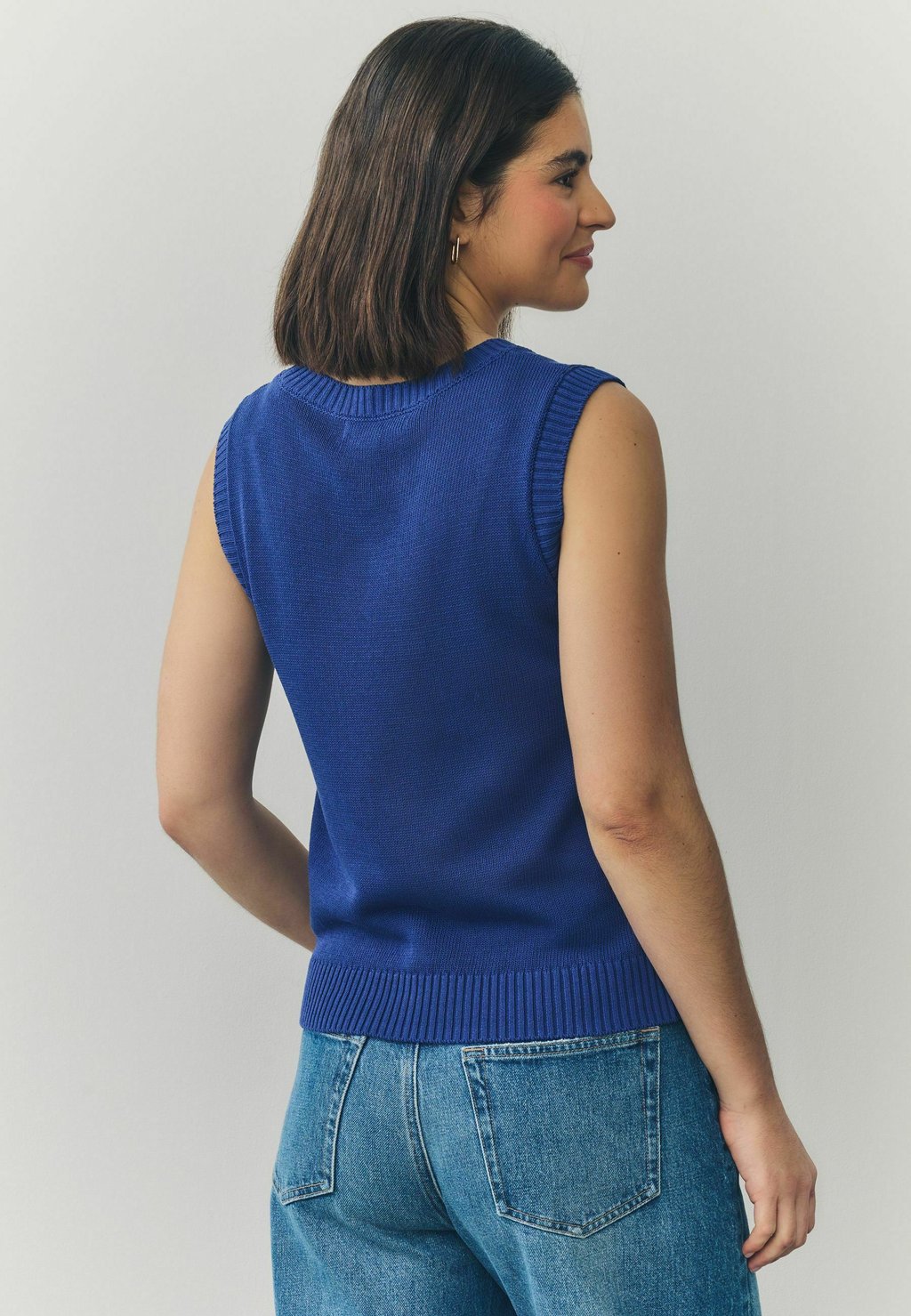 Топ REGULAR FIT CREW NECK Next, синий — фото 2