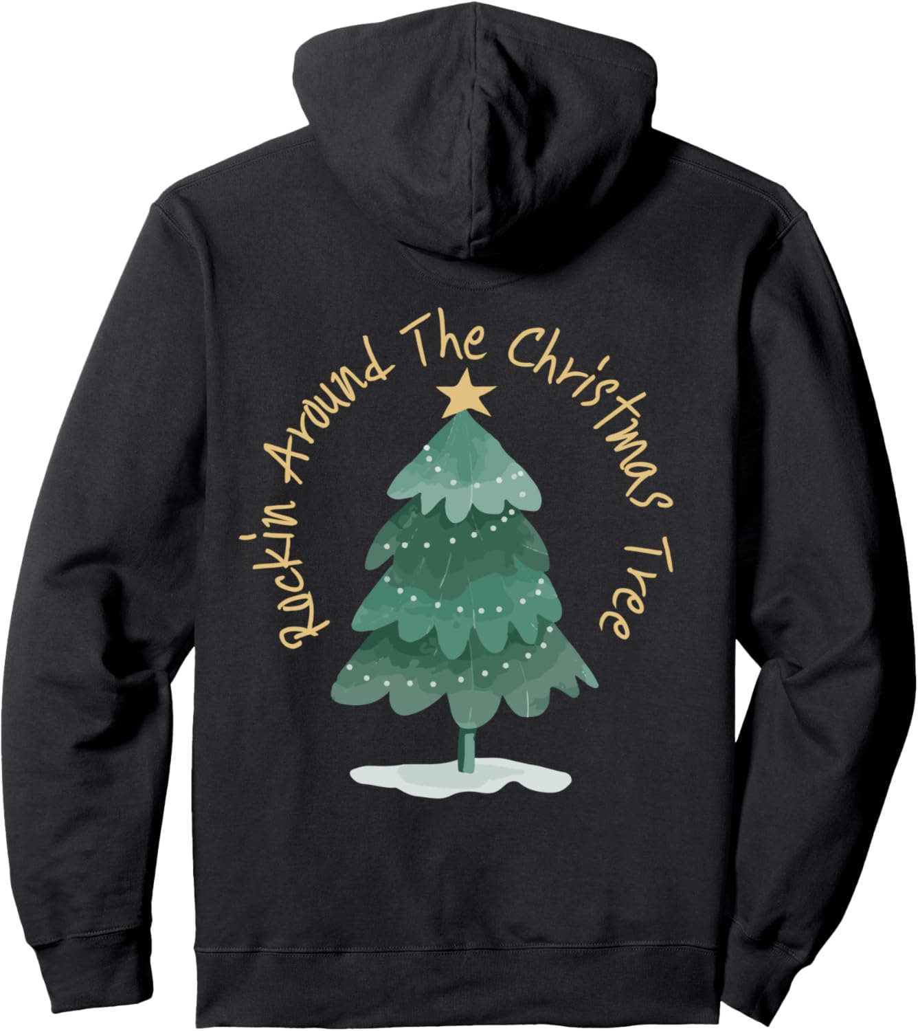 

Худи «Rocking Around the Christmas Tree» Christmas Kwanzaa Hanukkah Holiday Shop, черный