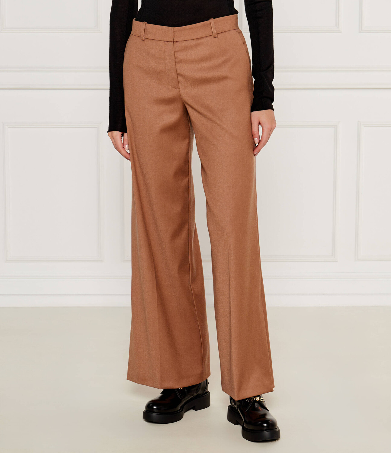 

Брюки Pinko BENEDETTI flare fit, коричневый