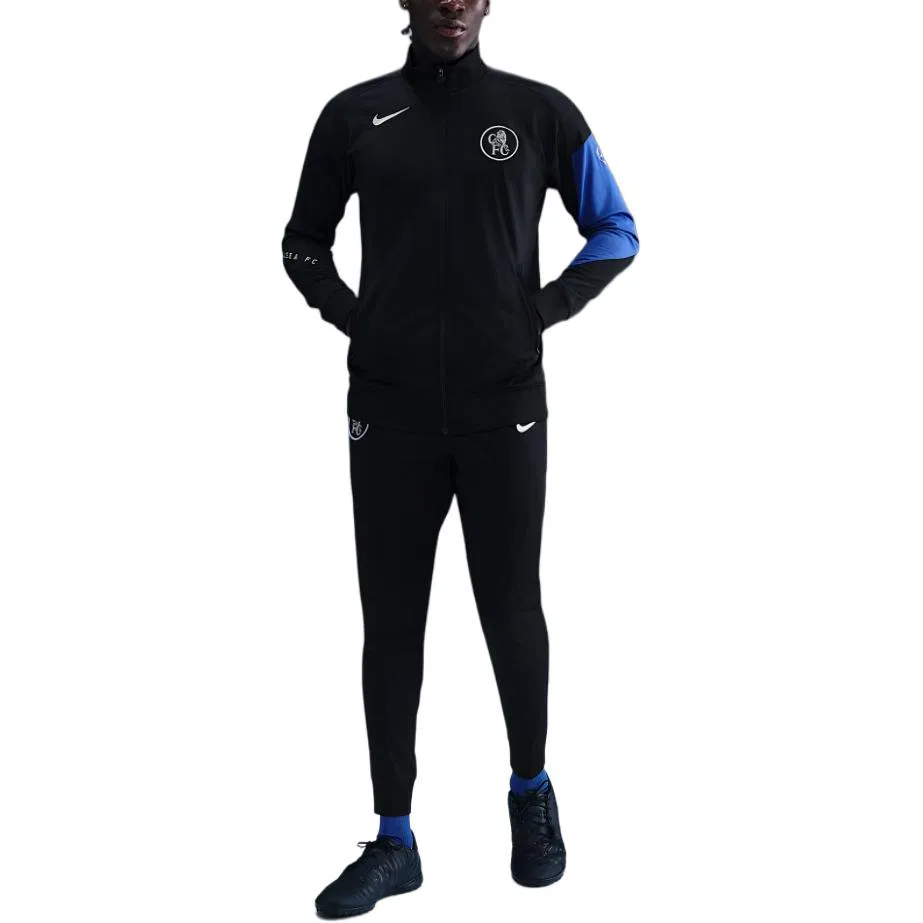 Куртка футбольная трикотажная Chelsea Fc Strike Third Men's Dri-FIT Total 90 Nike, Black — фото 4