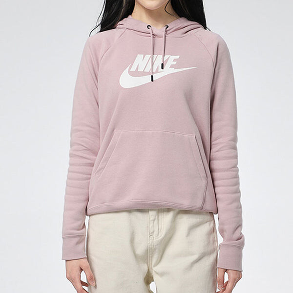 Толстовка (WMNS) Nike Sportswear NSW Essential Logo Hoodie 'Pink', розовый — фото 4