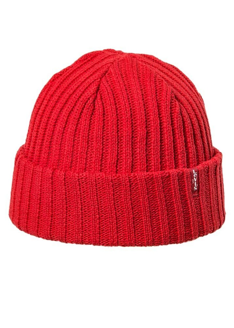 

Шапка LEVI'S Beanie, цвет red/blood red