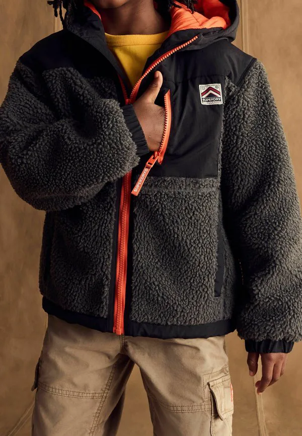 Куртка из флиса стандартного кроя с застежкой-молнией. Superdry & Co, Black — фото 4
