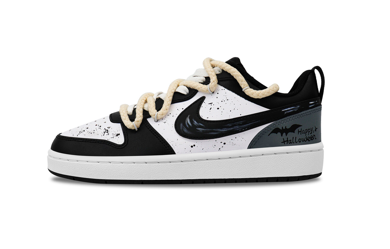

Кроссовки Nike Court Borough Skateboard Shoes Women's Low-Top Black White, Черный, Кроссовки Nike Court Borough Skateboard Shoes Women's Low-Top Black White