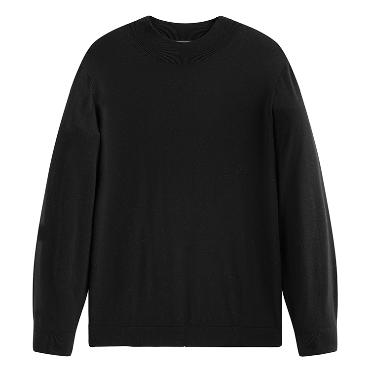 

PEACEBIRD MEN Свитер мужской черный 1/2 водолазка Moderate