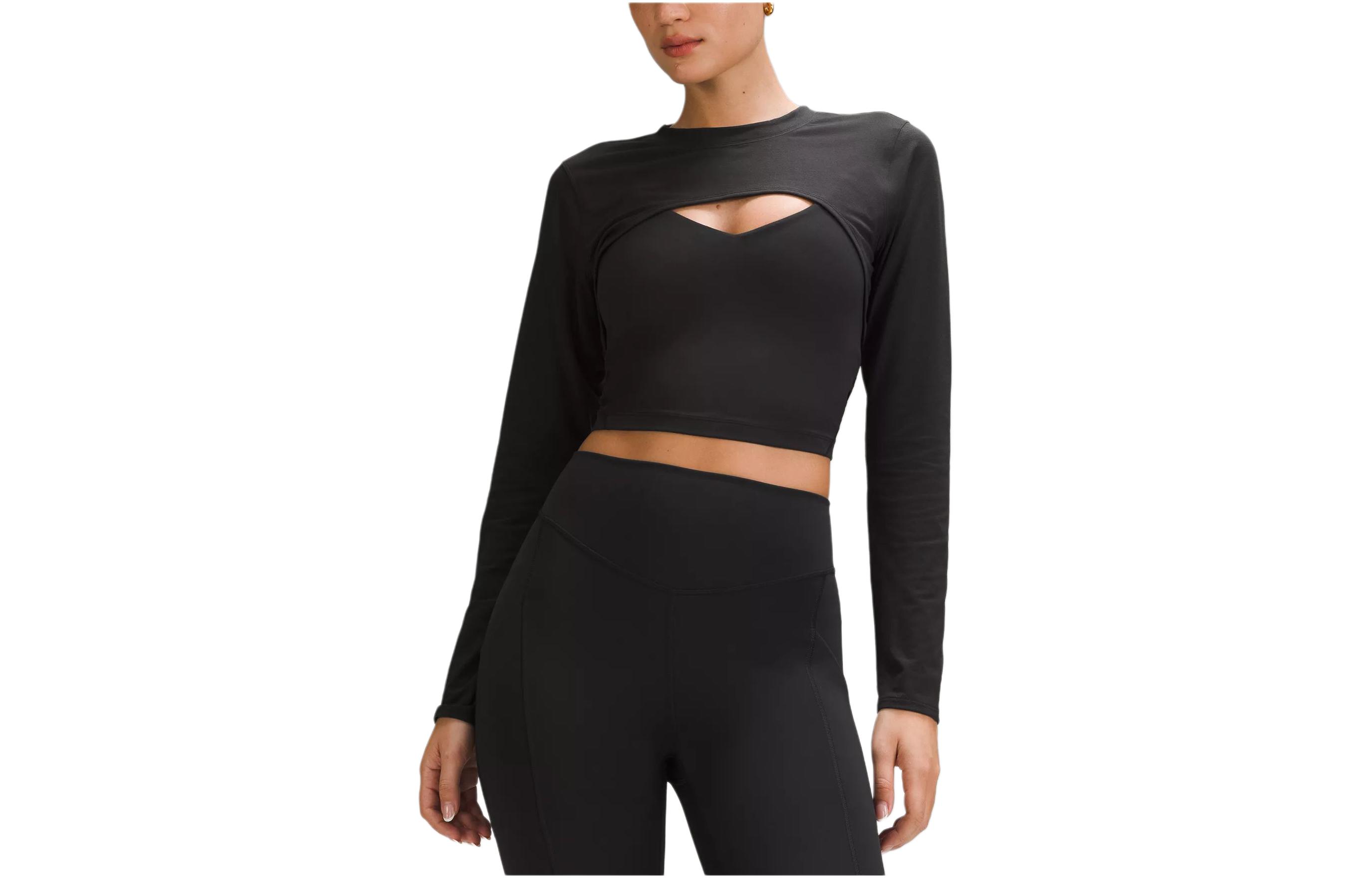 

Женская футболка с длинным рукавом Lululemon, черный