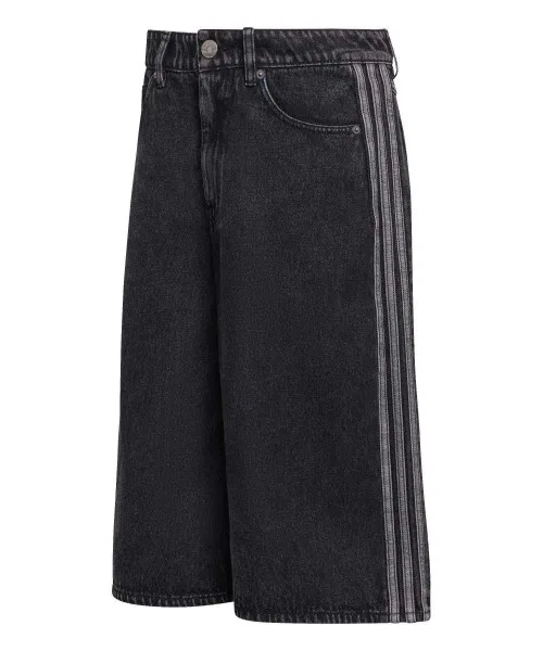Шорты джинсовые adidas Originals Firebird Jorts Oversize Fit чёрные — фото 2
