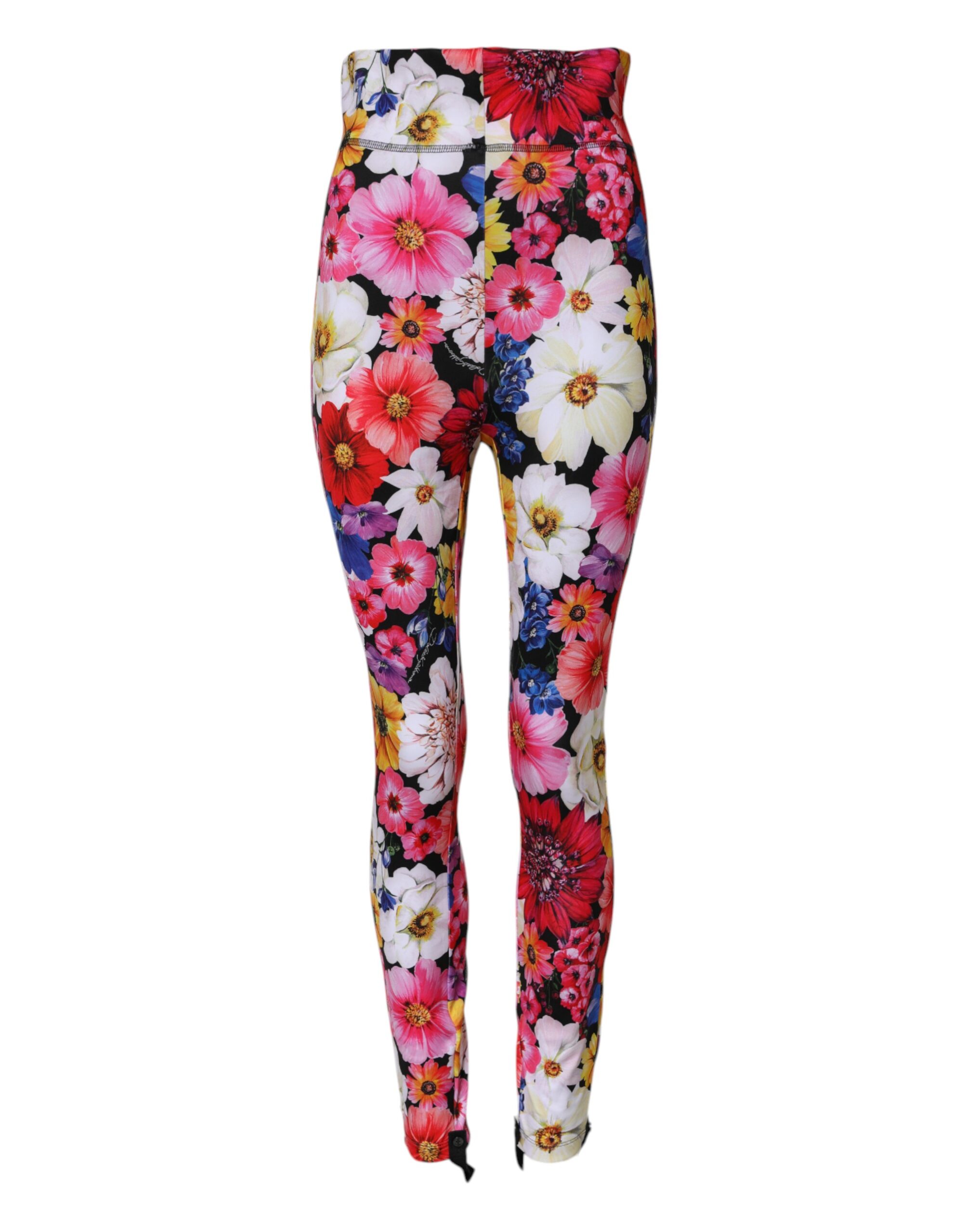 Джинсы Multicolor Floral High Waist Leggings Pants Dolce & Gabbana, мультиколор