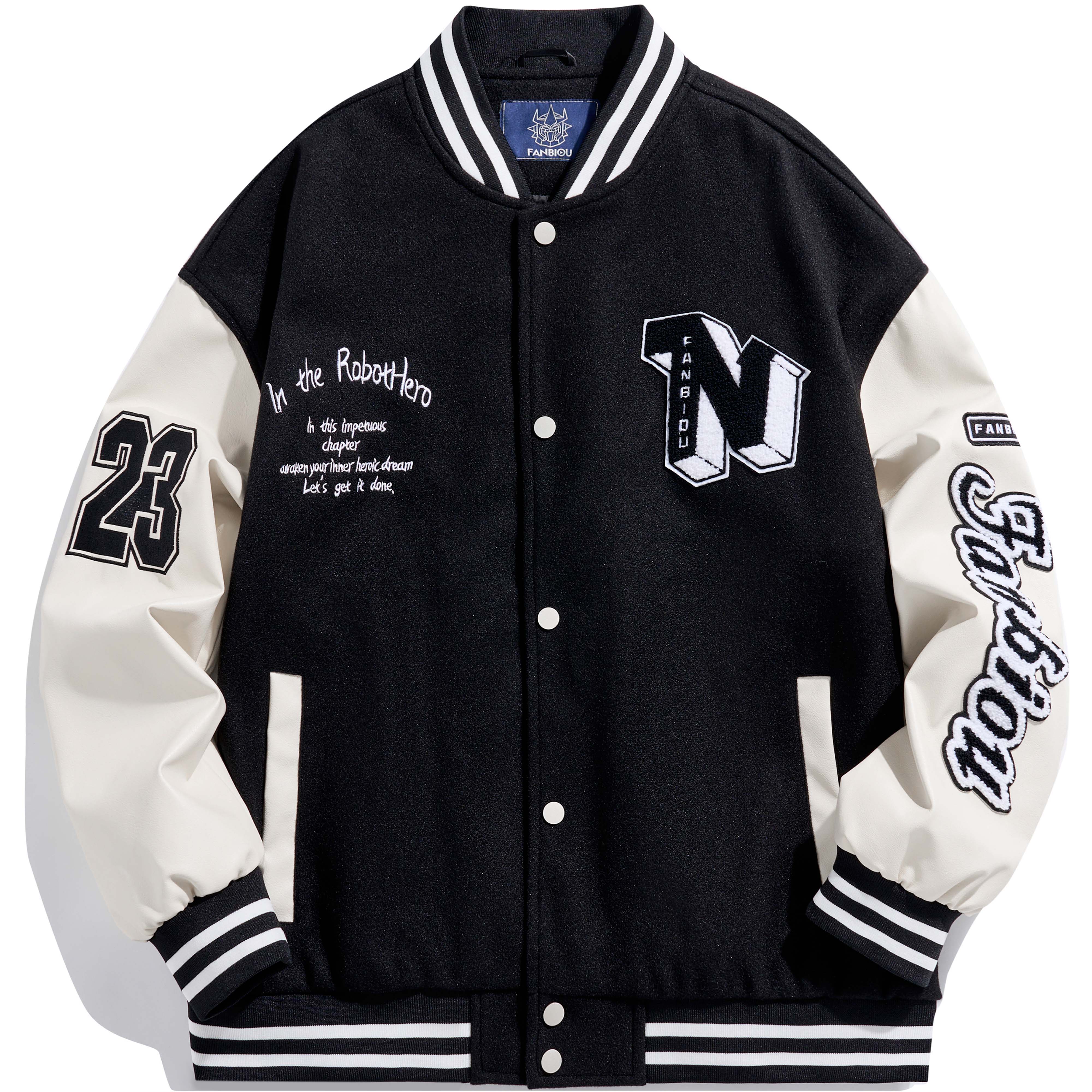

Бейсбольная куртка унисекс FANBIOU, Ink Black (Comes with Cargo Pants)