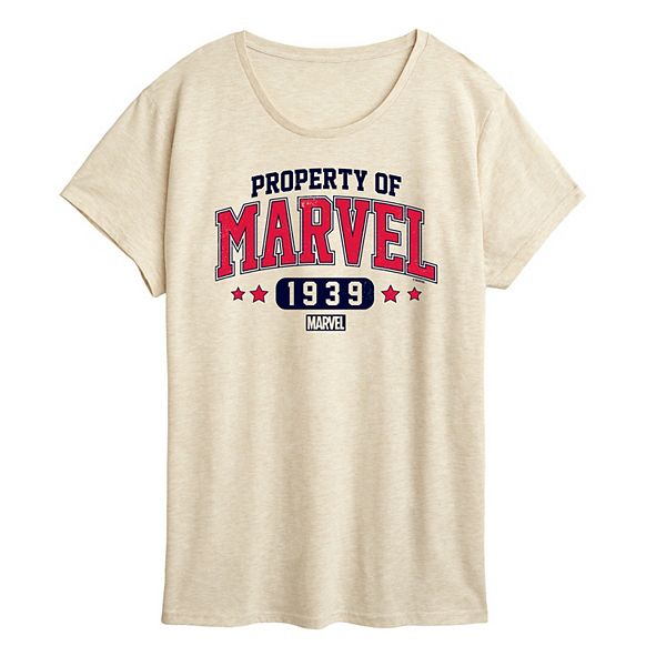 

Женская футболка с принтом Property of Marvel