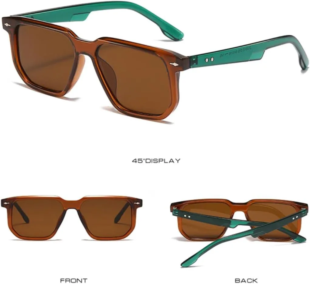 

Солнцезащитные очки с защитой UV400 | Яркие заклепки, маленькая оправа | Для женщин и мужчин, для занятий спортом на открытом воздухе и вождения DSVIGF, Leopard Blue