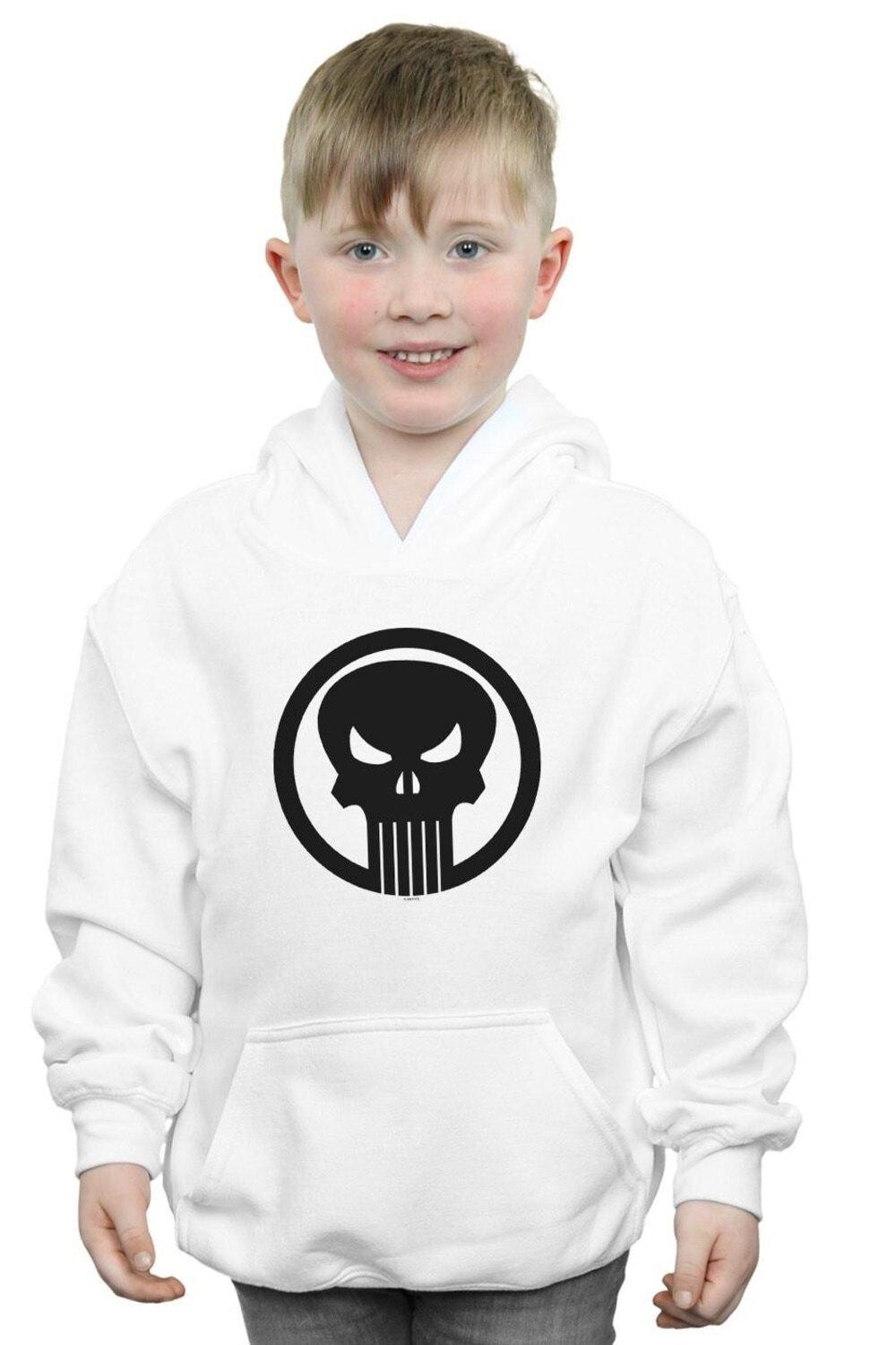 

Толстовка с круглым черепом The Punisher Marvel, белый