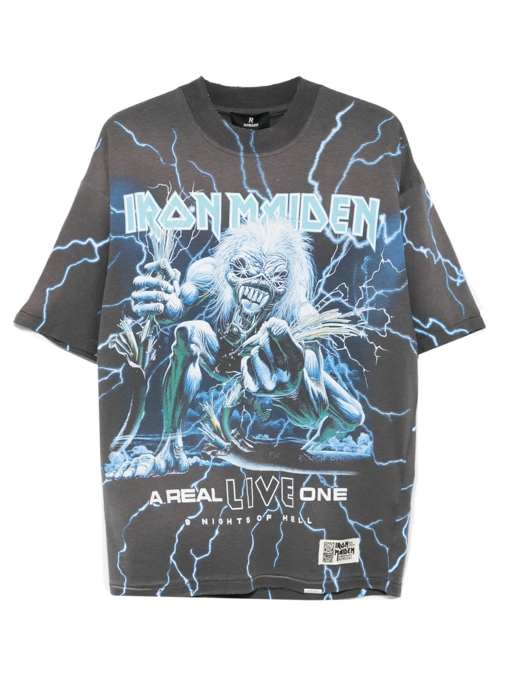 

Футболка Iron Maiden A Real Live One Represent, серый