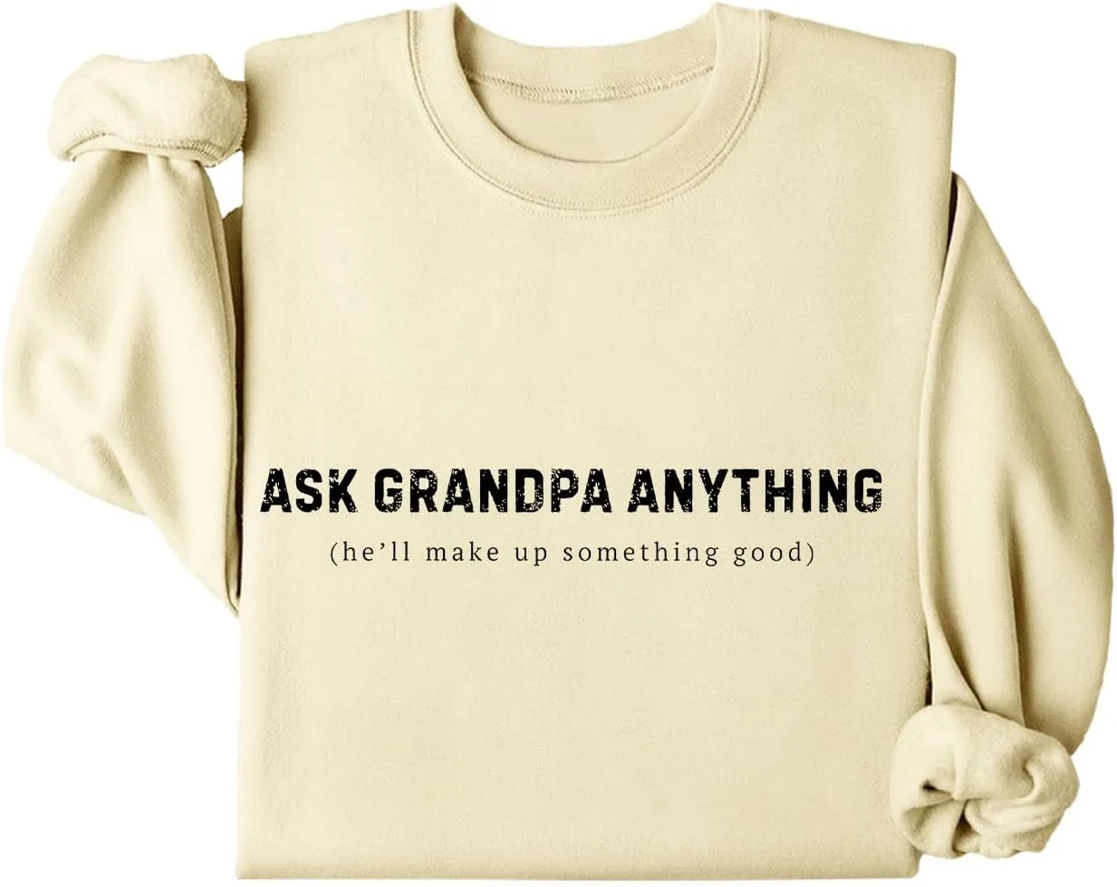 

Толстовка с принтом "Спроси дедушку, он что-нибудь придумает" MQZUO