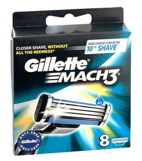 

Сменные лезвия для бритвы, 8 шт. Gillette, Mach 3