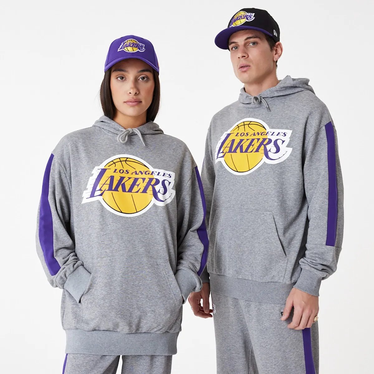 

Унисекс LA Lakers NBA Color Block Oversize New Era Sweatshirt, серый
