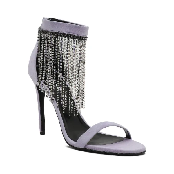 

Кожаные босоножки Salome на шпильке Pinko, фиолетовый