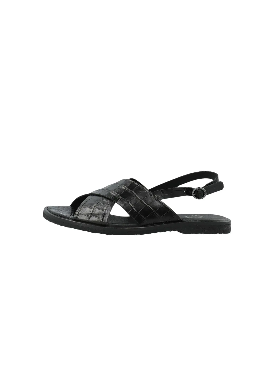 Сандалии из кожи, Cashott, black croco
