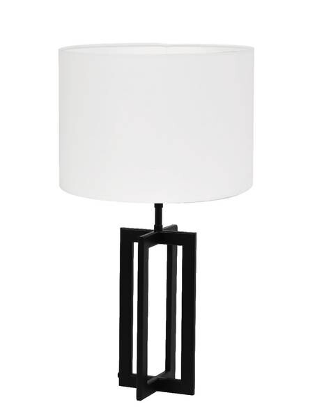 

Настольная лампа Light & Living Mace/Polycotton, черно-белый