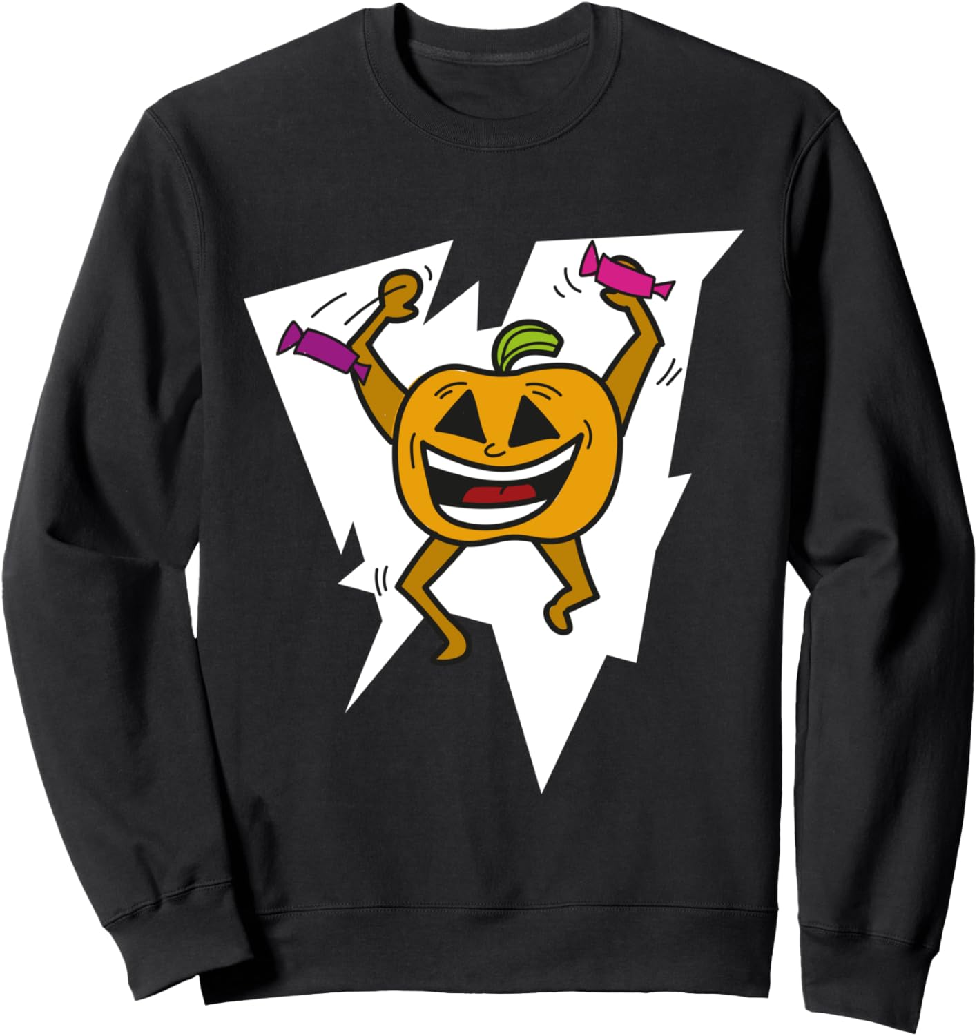 

Хэллоуинская безумная метание тыкв, угощения, нелепая одежда, толстовка Halloween Party Crazy Pumpkin Treats, черный