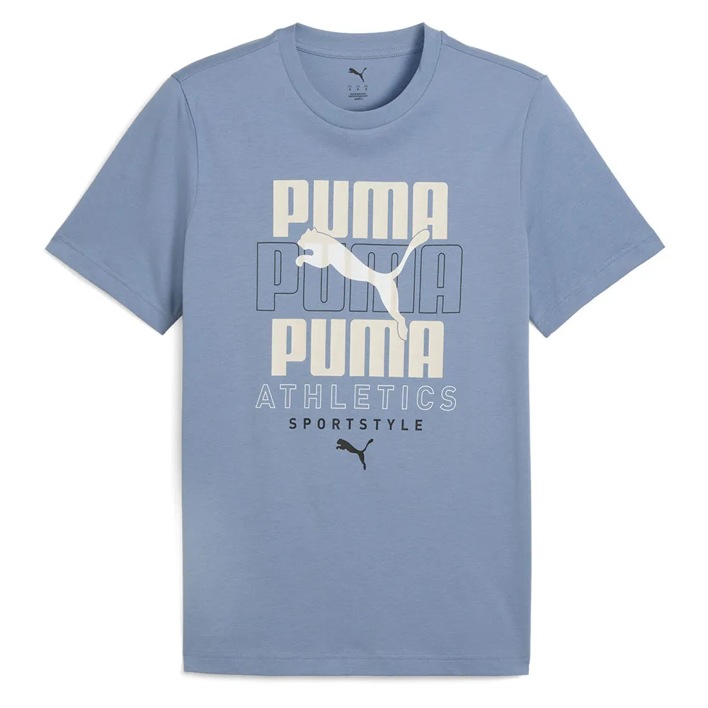 

Футболка с коротким рукавом Puma Graphic Stacked Graphic, синий
