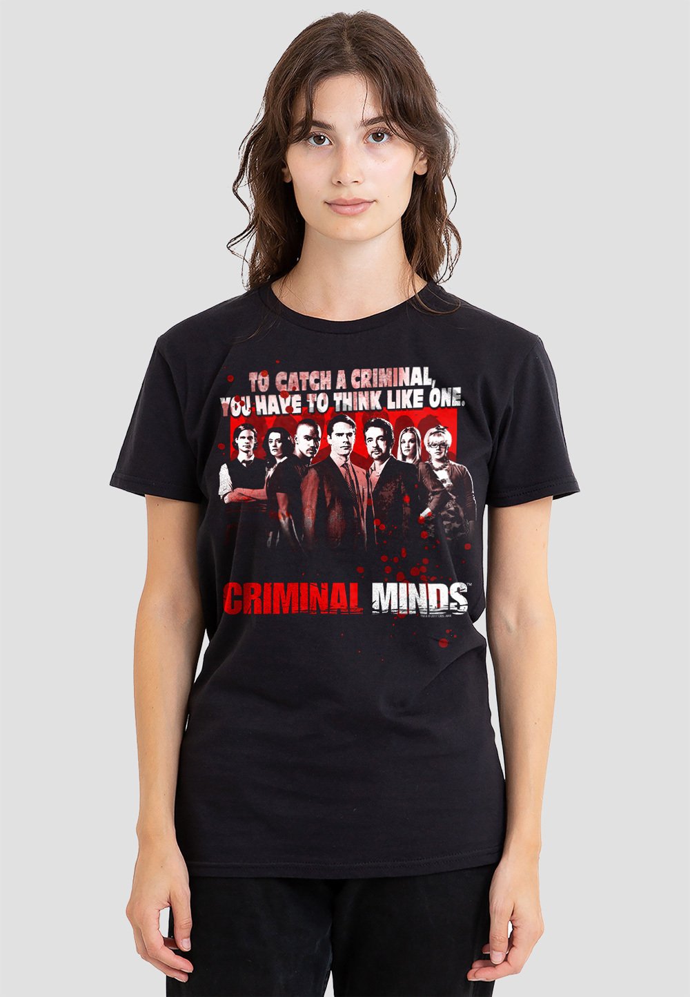 

Футболка с принтом CRIMINAL MINDS THINK LIKE ONE Cotton Soul, черный