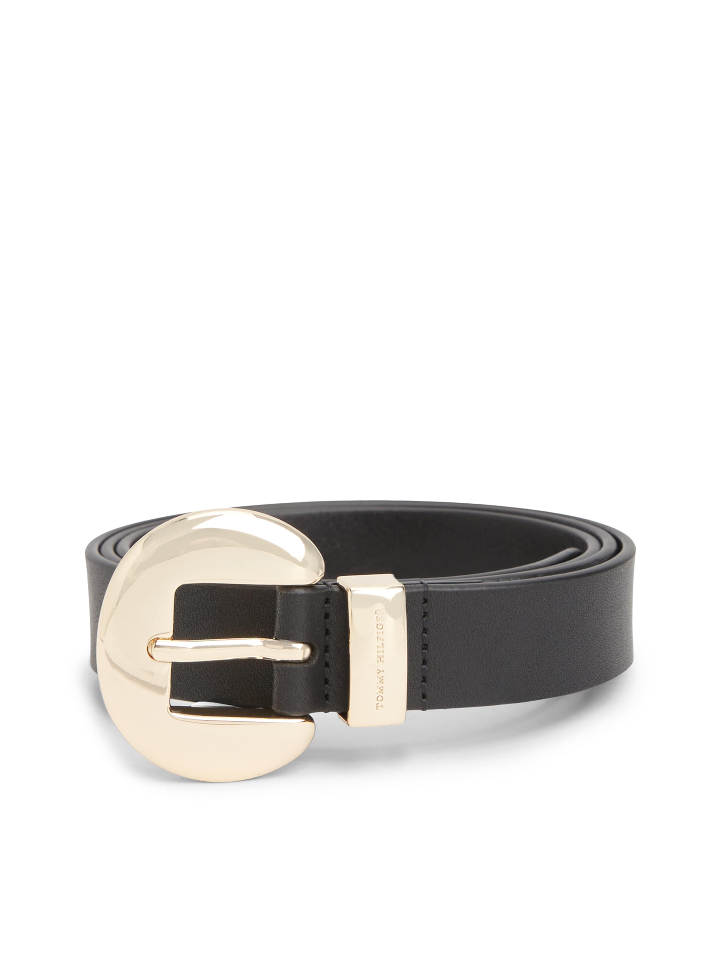 

TOMMY HILFIGER Ремень 'OVAL 2.5' в черном цвете