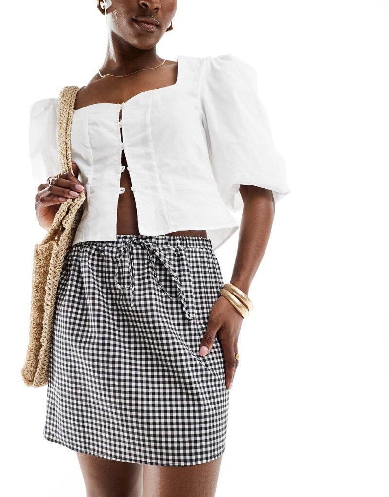 

ASOS DESIGN – мини-юбка в клетку Vichy