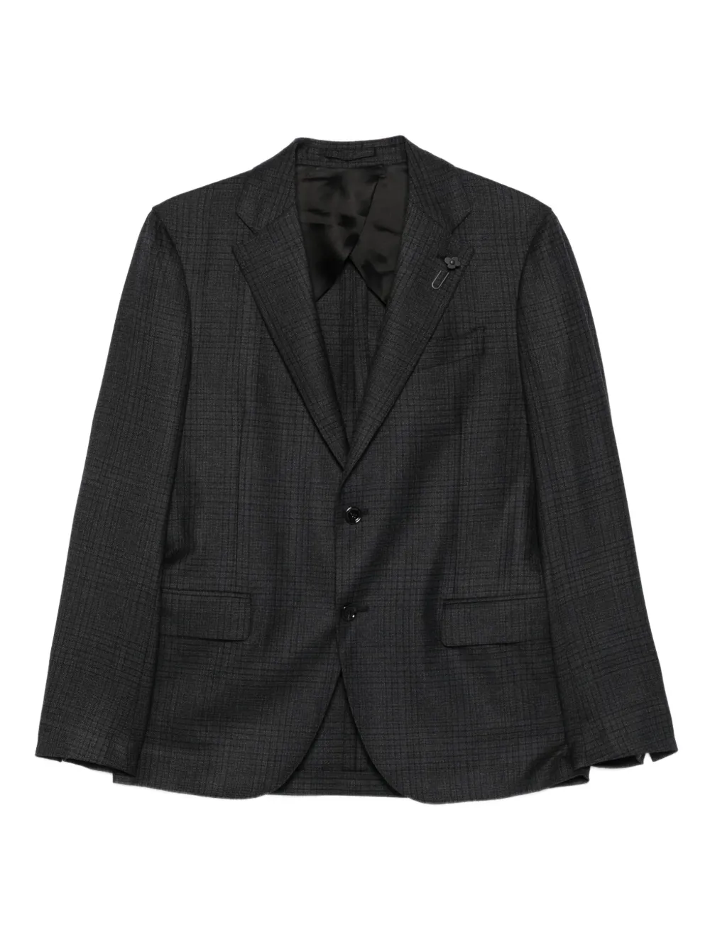 

Шерстяной костюм в клетку Lardini, серый