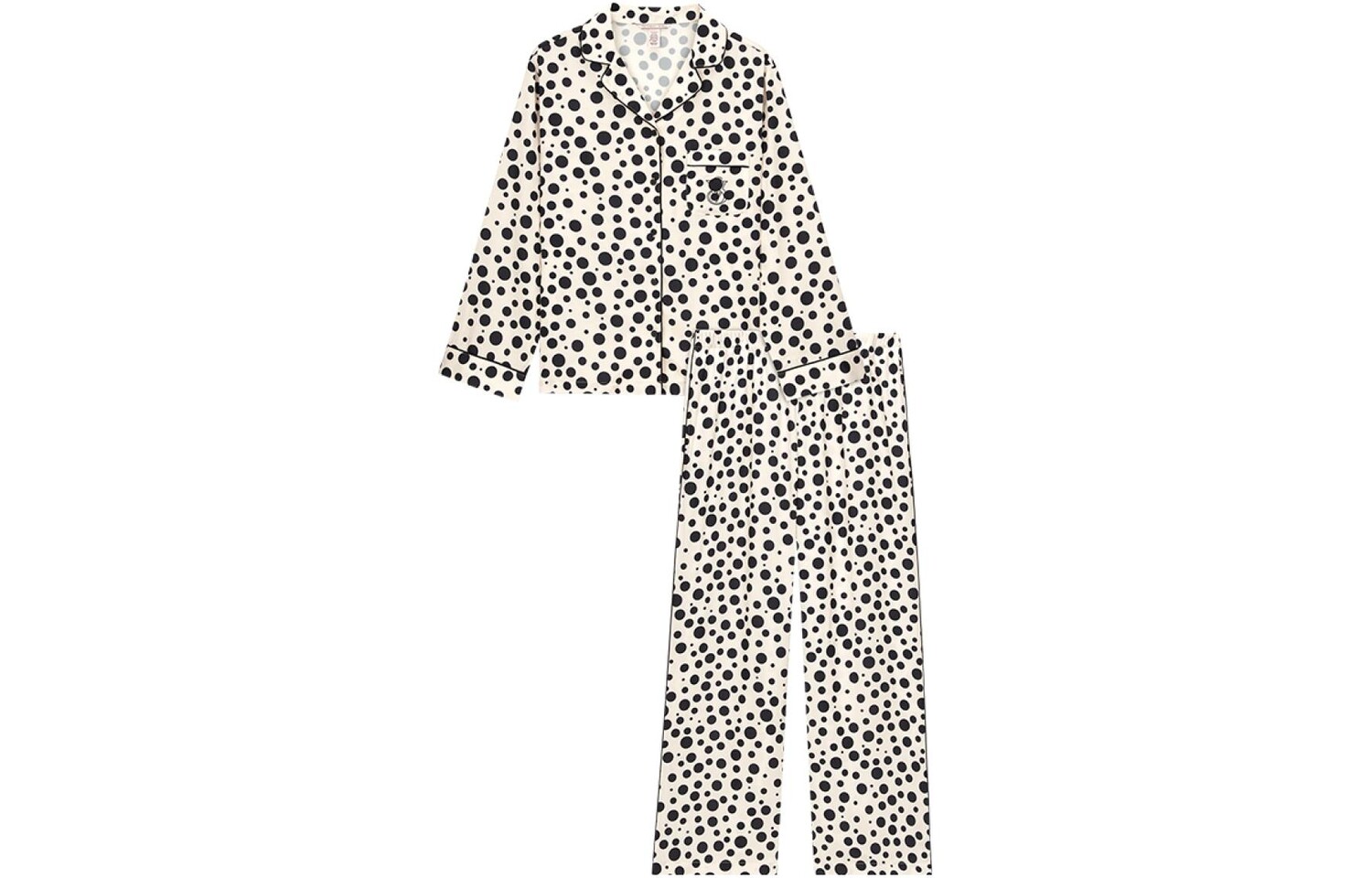 

Женский пижамный комплект Victoria's Secret, цвет Black and white polka dots