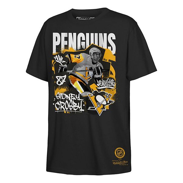 Футболка с принтом Youth Sidney Crosby Pittsburgh Penguins Mitchell & Ness — фото 3