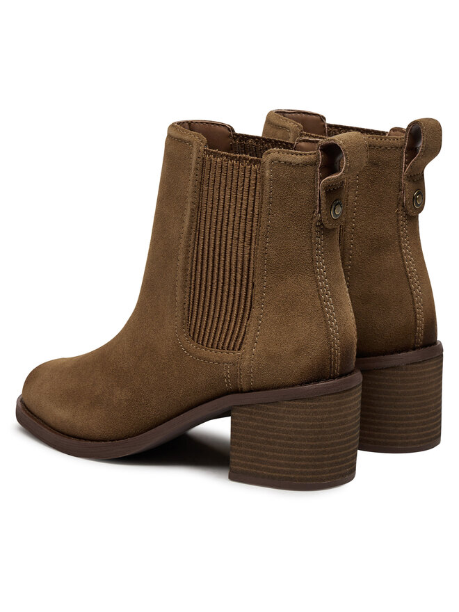 Ботильоны на блочном каблуке Clarks, бежевый — фото 4