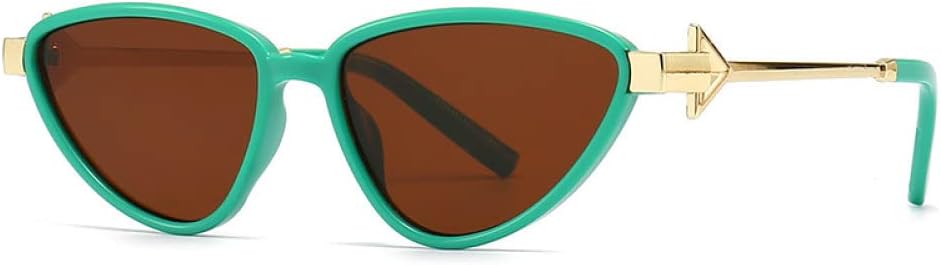 

Панк-солнцезащитные очки «кошачий глаз» для женщин, модель «стрела на ноге», зеленые, винтажные, мужские солнцезащитные очки с защитой от УФ-излучения UV400 LANGSER, C5 Green Tea