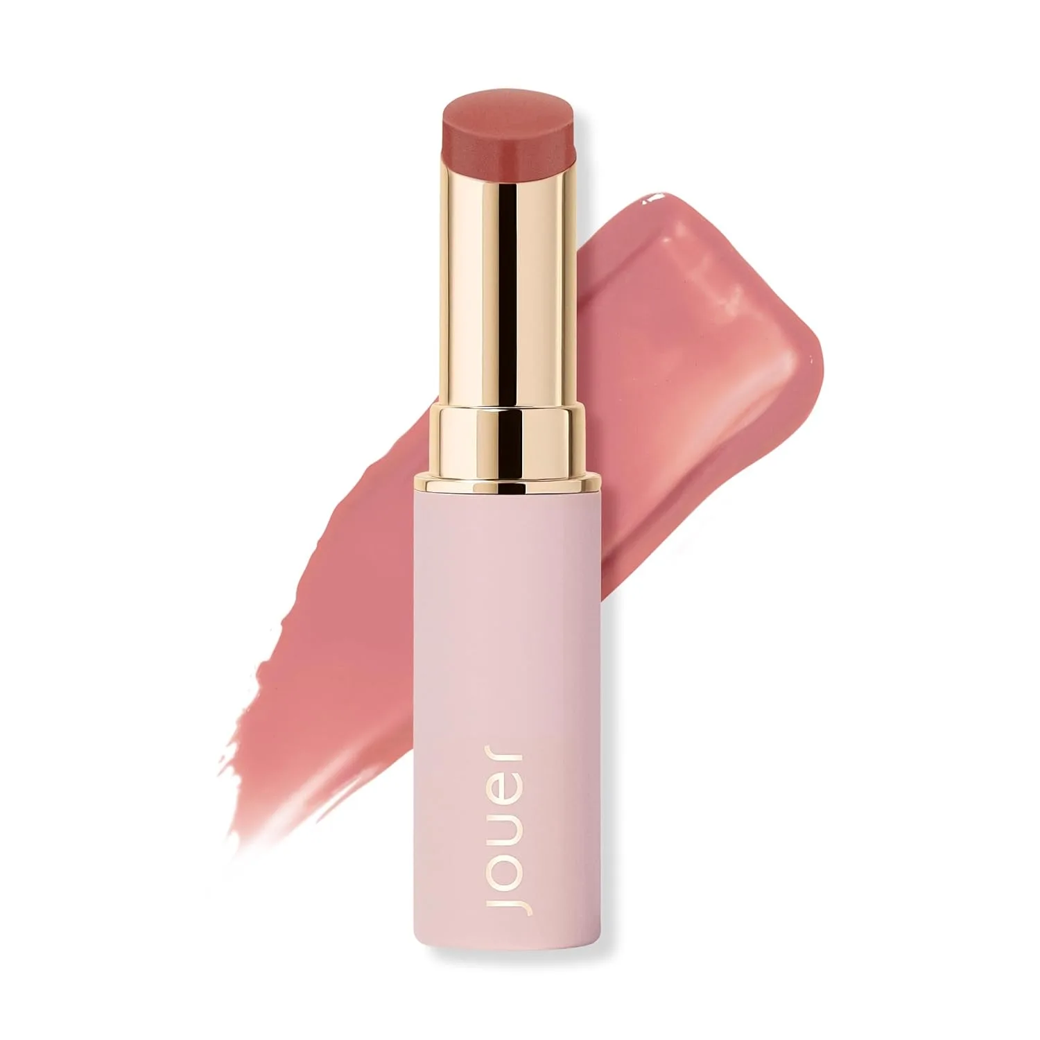 Jouer Essential Lip Enhancer Shine Balm - блеск для губ с эффектом увеличения, увлажняющий и питающий, с маслом семян жожоба и формулой Maxi Lip, оттенок Bare Rose, Bare Rose - Tinted Rosy Pink Nude