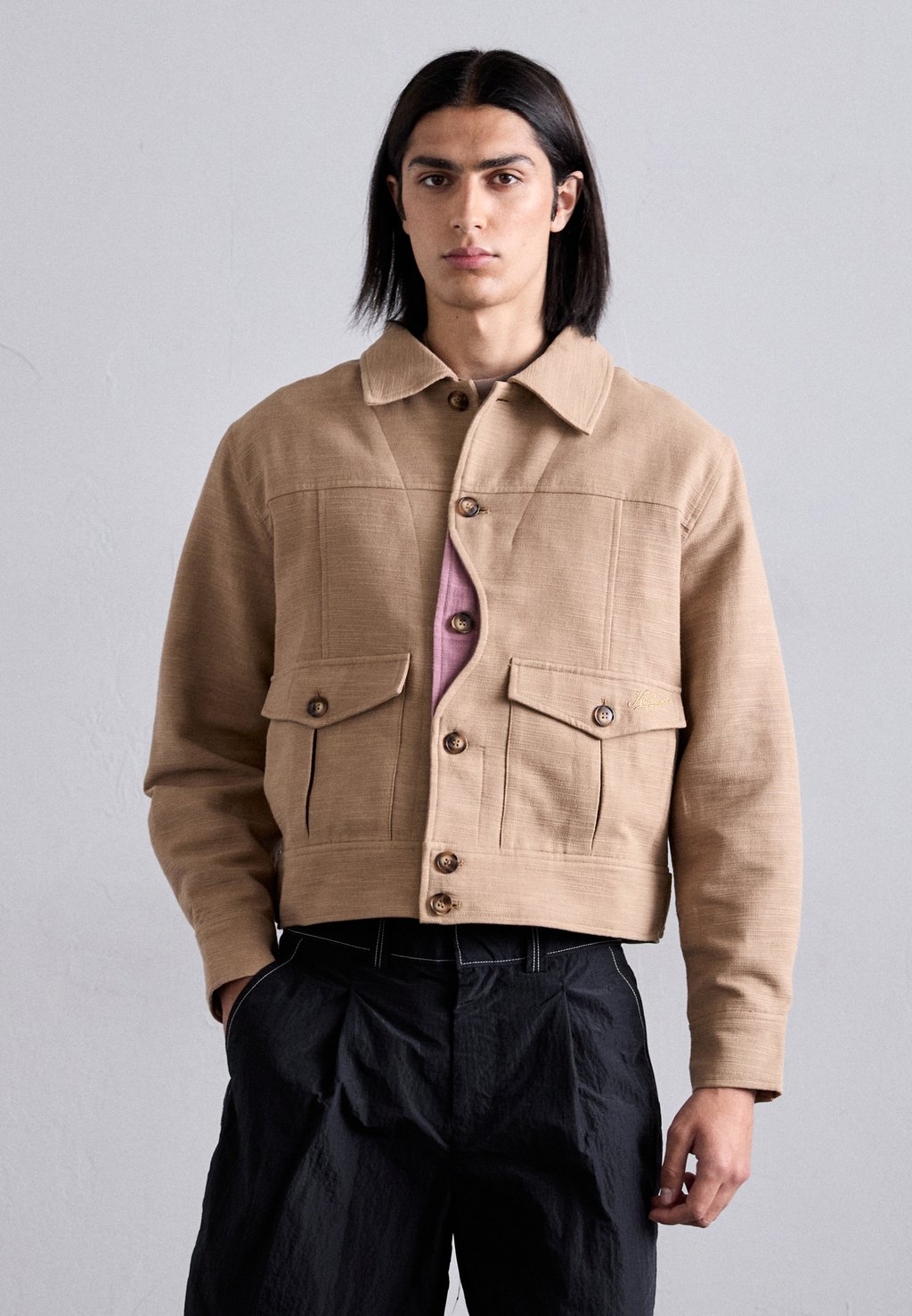 

Летняя куртка POCKET DETAIL CROPPED COAT Kidsuper, светло-коричневый