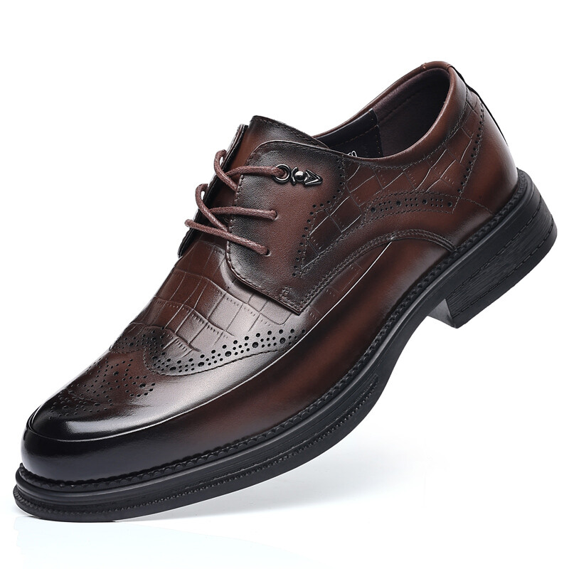 Туфли мужские Men"s Casual Men Low-Top Modengpan, коричневый — фото 2