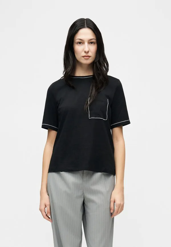 

Простая футболка Anna Field, Black/Egret, Белый, Простая футболка Anna Field, Black/Egret