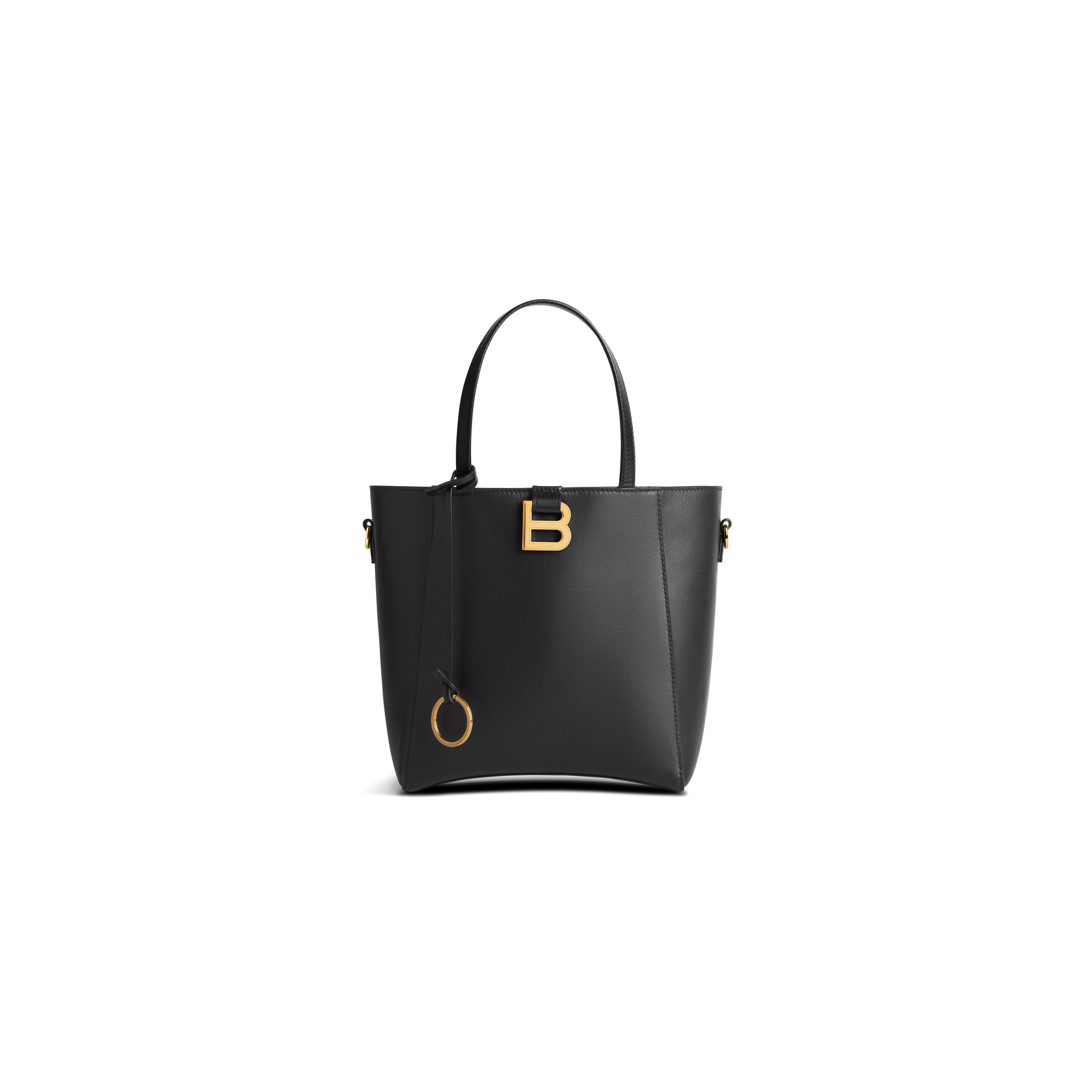 

Мягкая маленькая сумка-тоут в форме песочных часов BALENCIAGA, черный