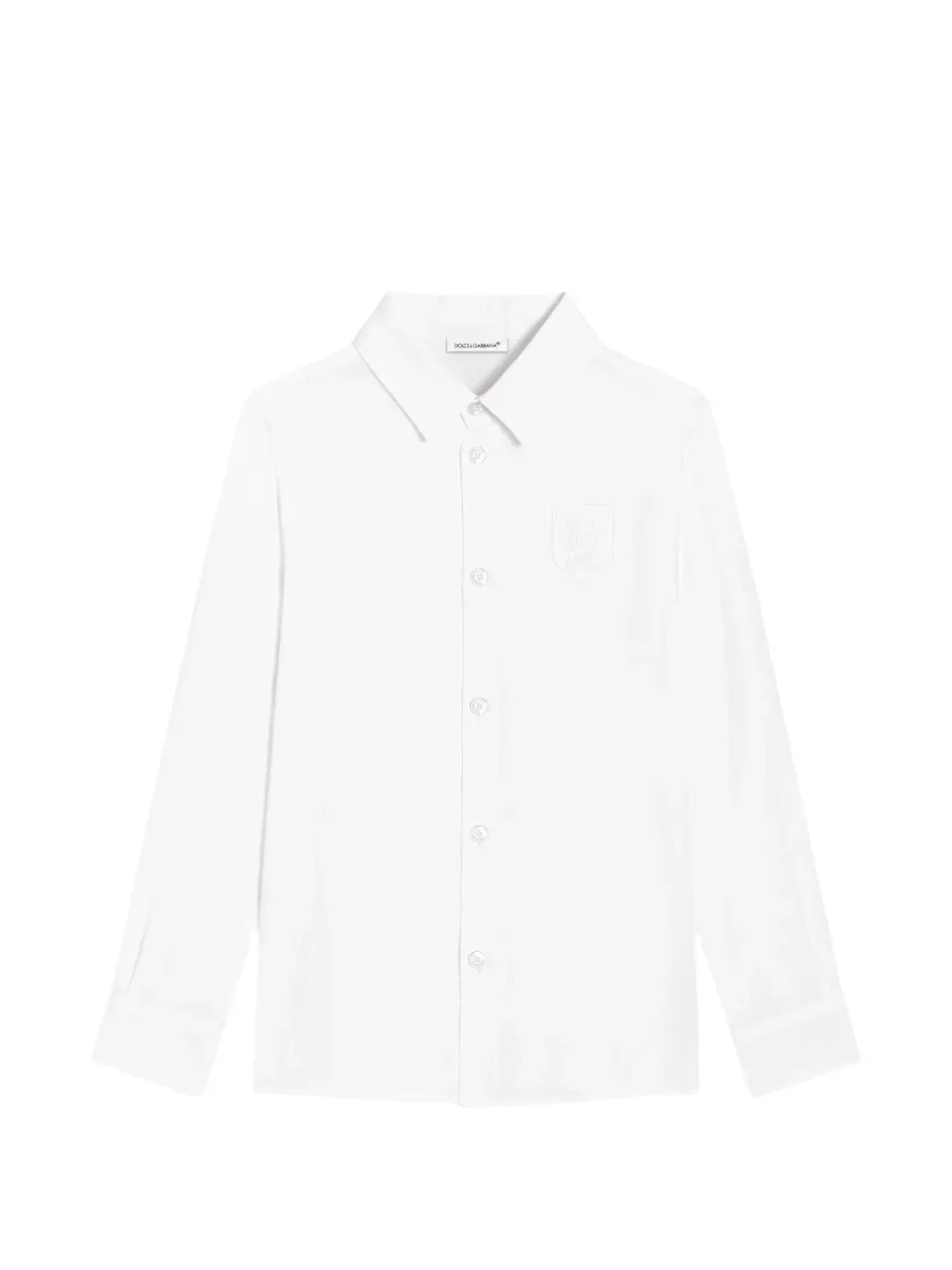 Льняная рубашка Dolce & Gabbana Kids, белый