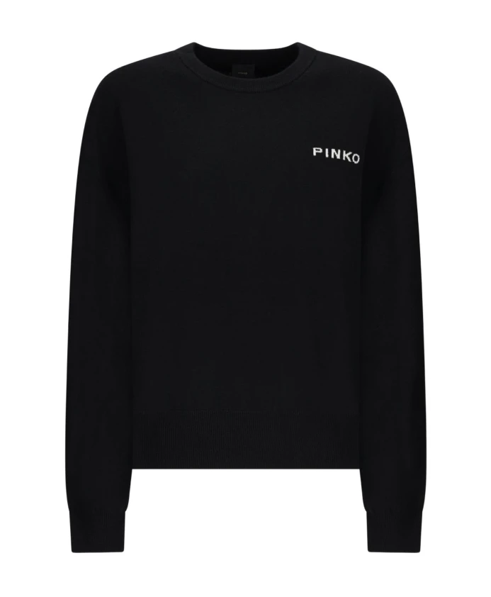 

Роскошный черно-белый пуловер AW25 Pinko, черный
