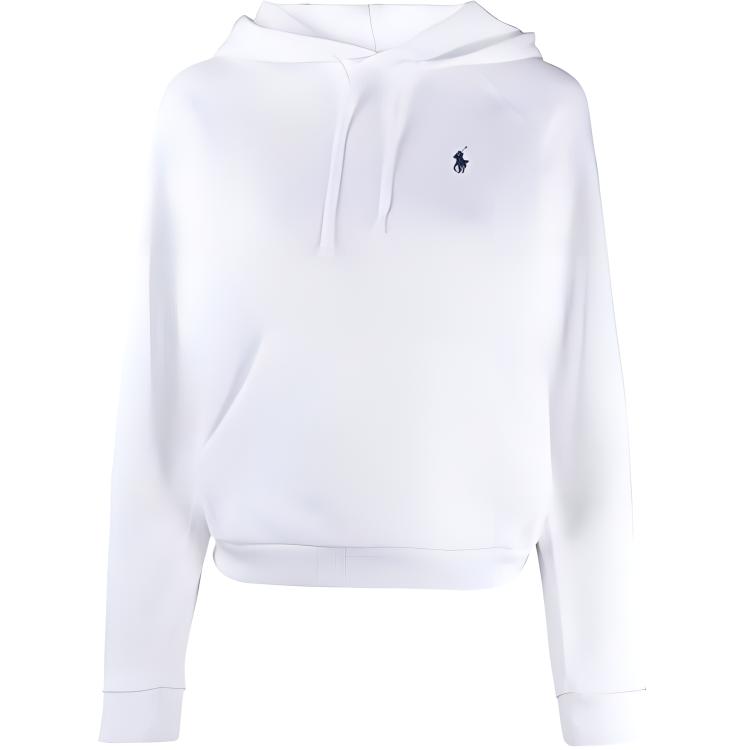 Худи с вышитым пони на шнурке Polo Ralph Lauren, белый — фото 3