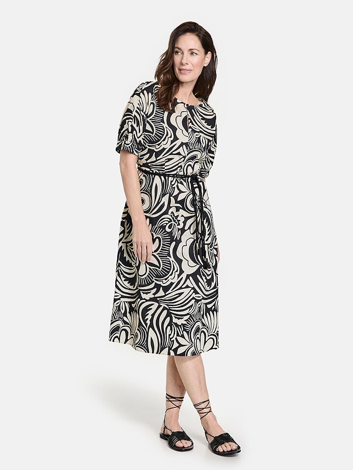 

Длинное платье Gerry Weber, цвет schwarz/creme