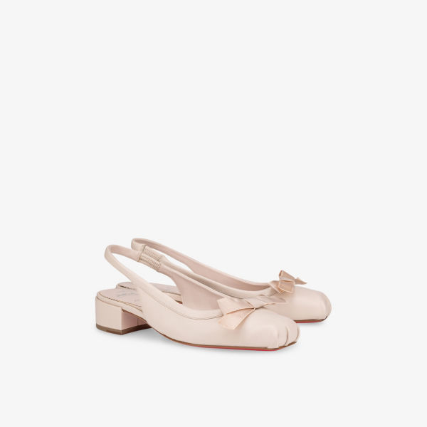 Туфли-лодочки Christian Louboutin Mamaflirt кожаные на ремешке, бежевый — фото 4