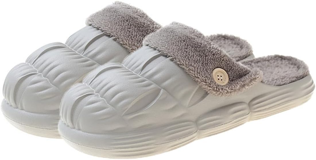 

Домашние тапочки Cliont для женщин и мужчин с мемори-пеной, удобные, теплые и нескользящие, серый