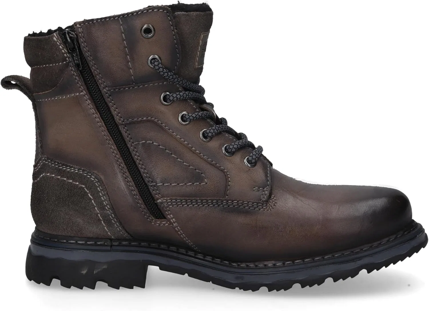 Мужские классические ботильоны Dockers by Gerli, сменная стелька, теплая подкладка, Dark Grey 220 — фото 4